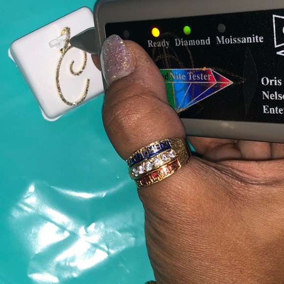 10k Real Gold & Diamond C initial large pendant charm FREE APPRAISAL Huge sale - Picture 6 of 12